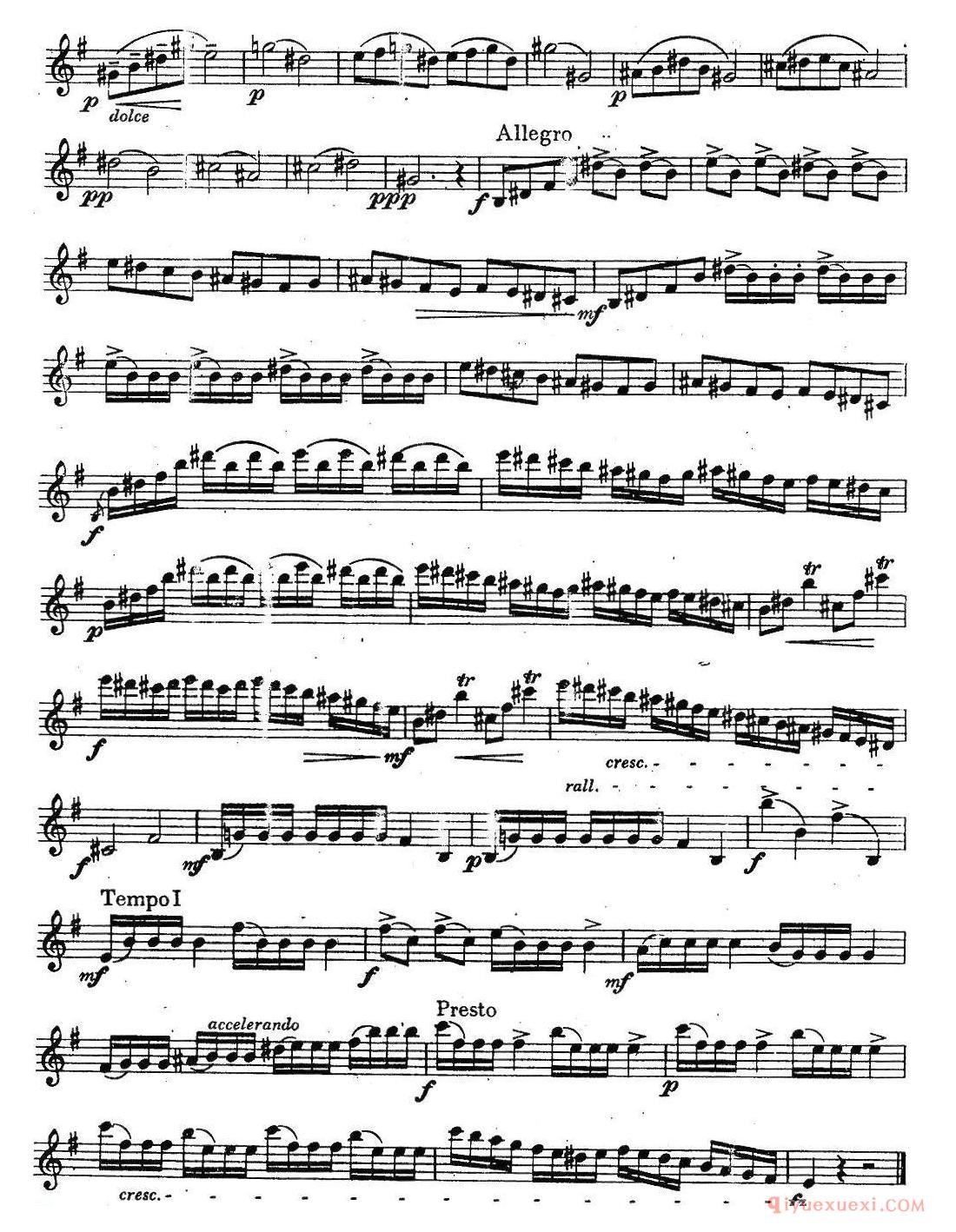 奇特克-萨克斯练习曲之八(ETUDY PRO SAXOPHON - FR ZITRK.op.3)