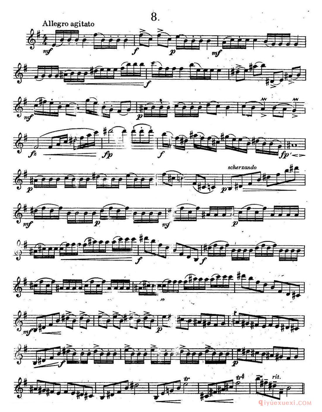 奇特克-萨克斯练习曲之八(ETUDY PRO SAXOPHON - FR ZITRK.op.3)