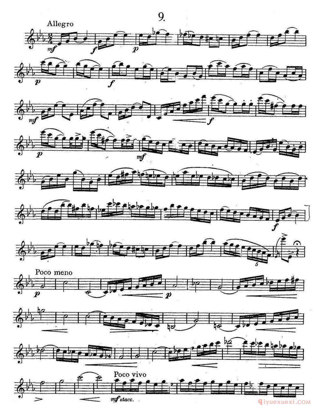奇特克-萨克斯练习曲之九(ETUDY PRO SAXOPHON - FR ZITRK.op.3)