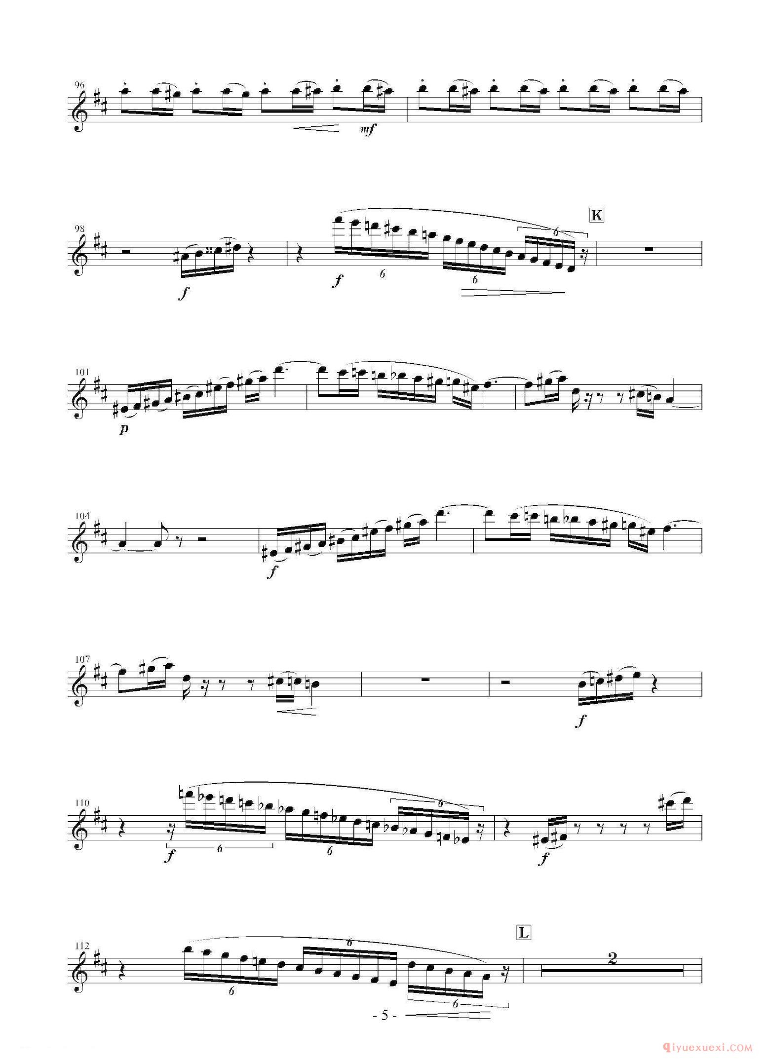 萨克斯谱[Landschaft mit Feldwege]木管五重奏、分谱