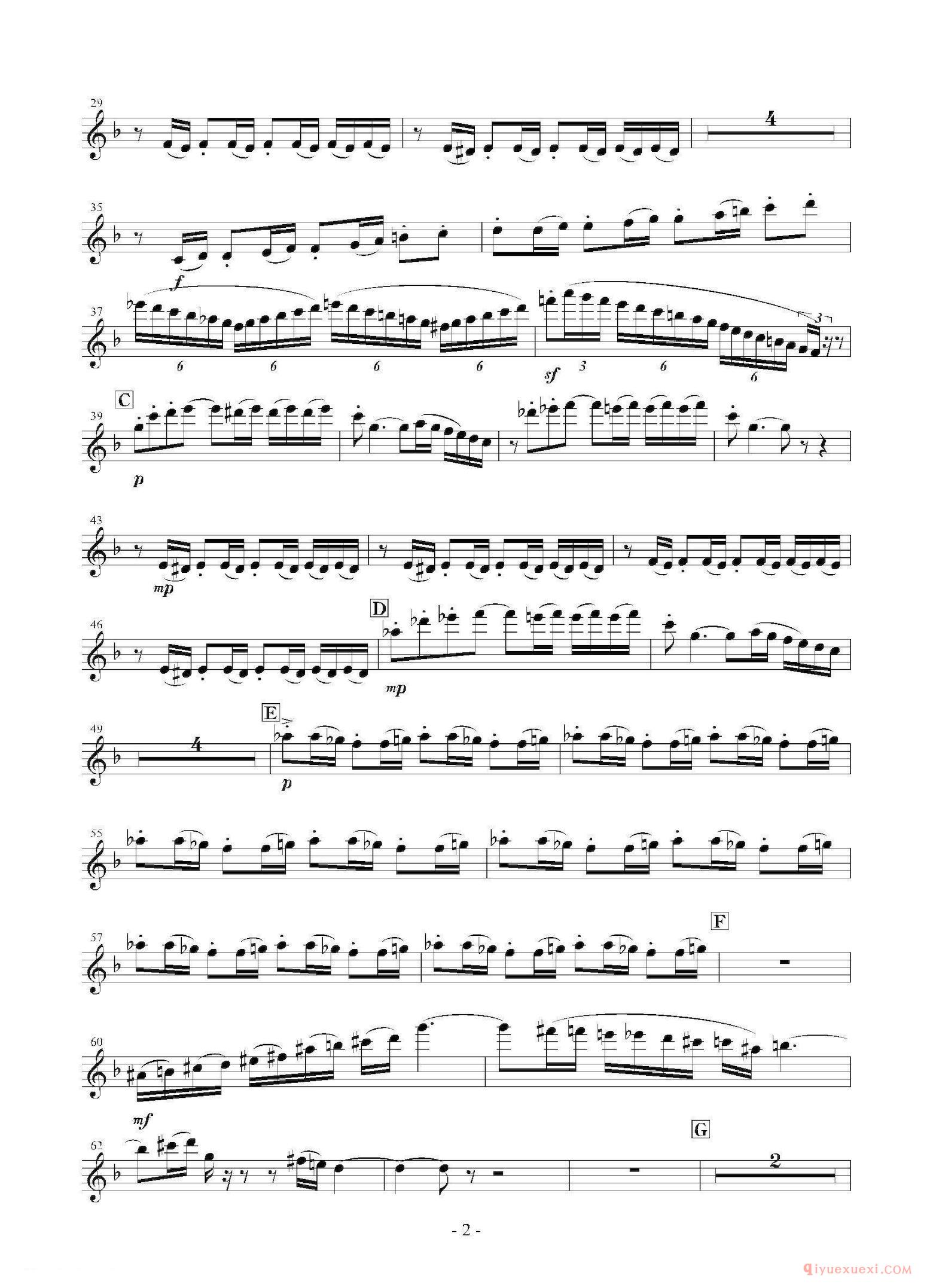 萨克斯谱[Landschaft mit Feldwege]木管五重奏、分谱