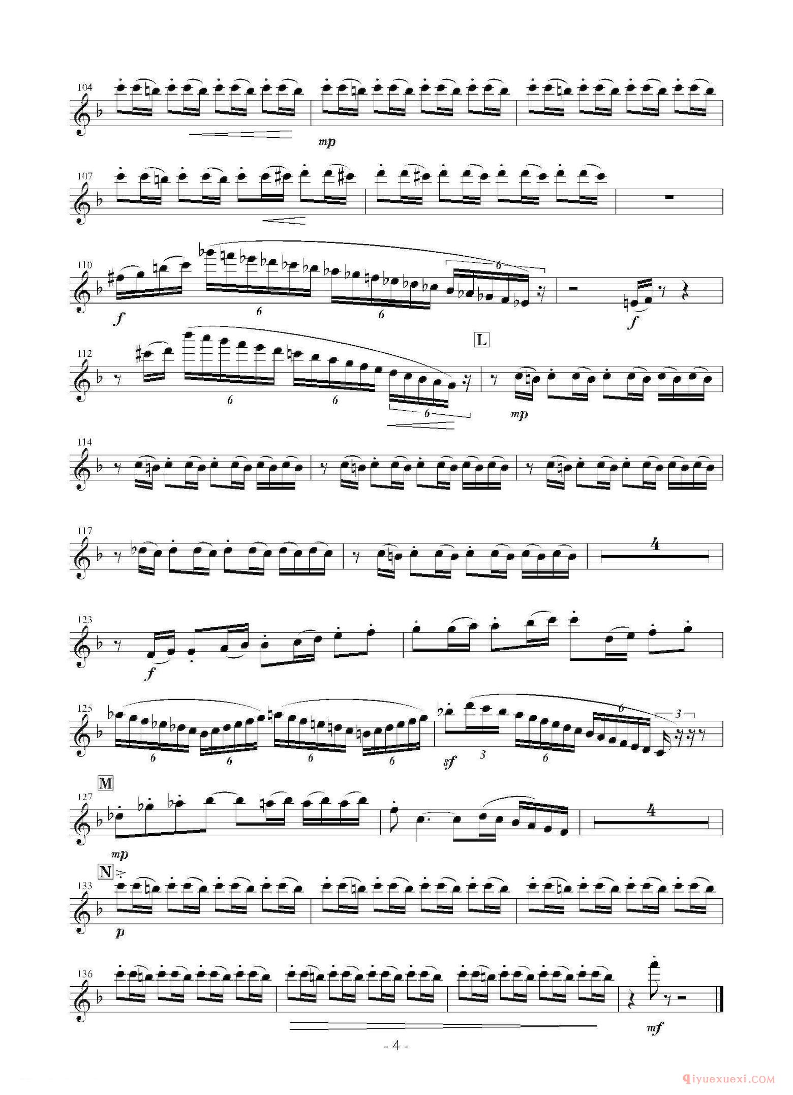 萨克斯谱[Landschaft mit Feldwege]木管五重奏、分谱