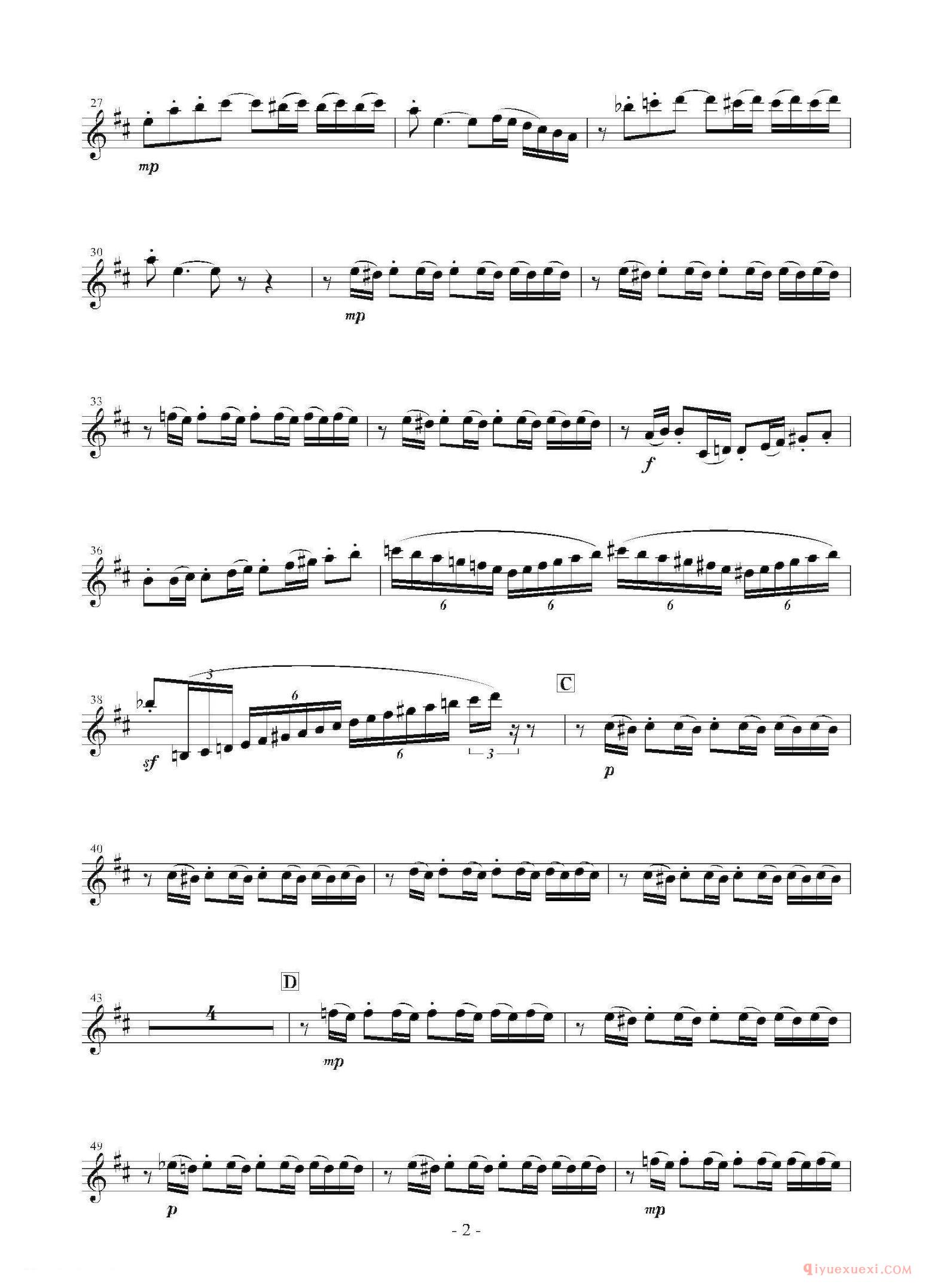 萨克斯谱[Landschaft mit Feldwege]木管五重奏、分谱