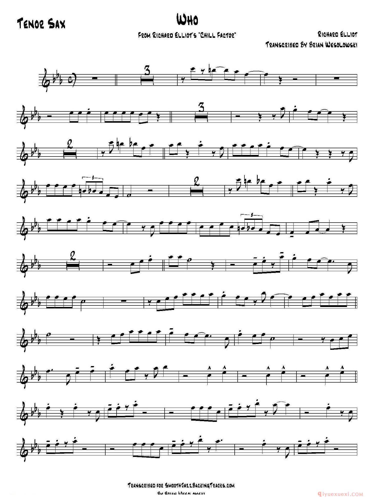 次中音萨克斯[Who]