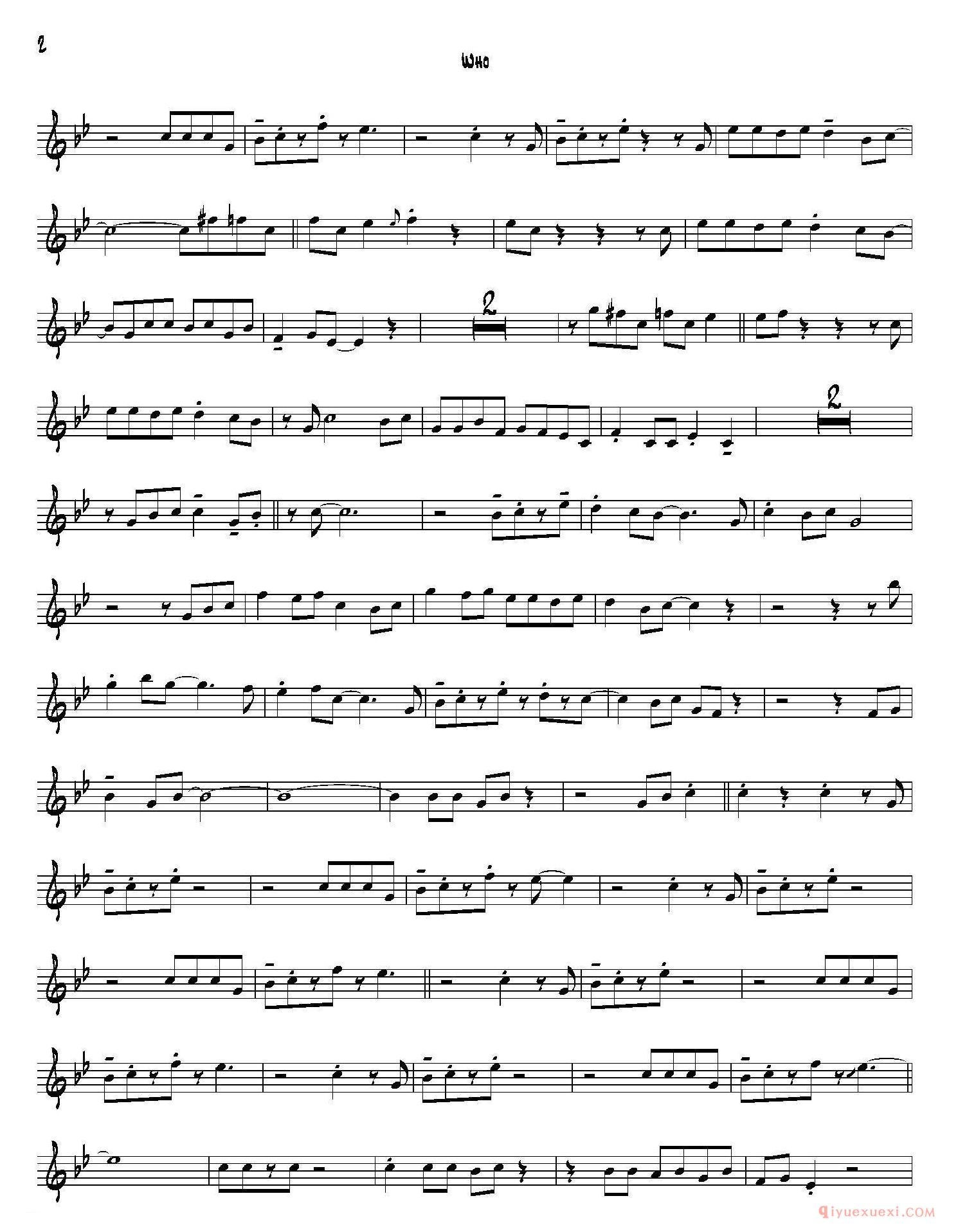 中音萨克斯[Who]