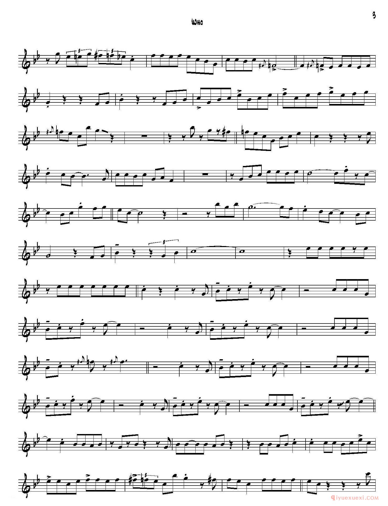 中音萨克斯[Who]