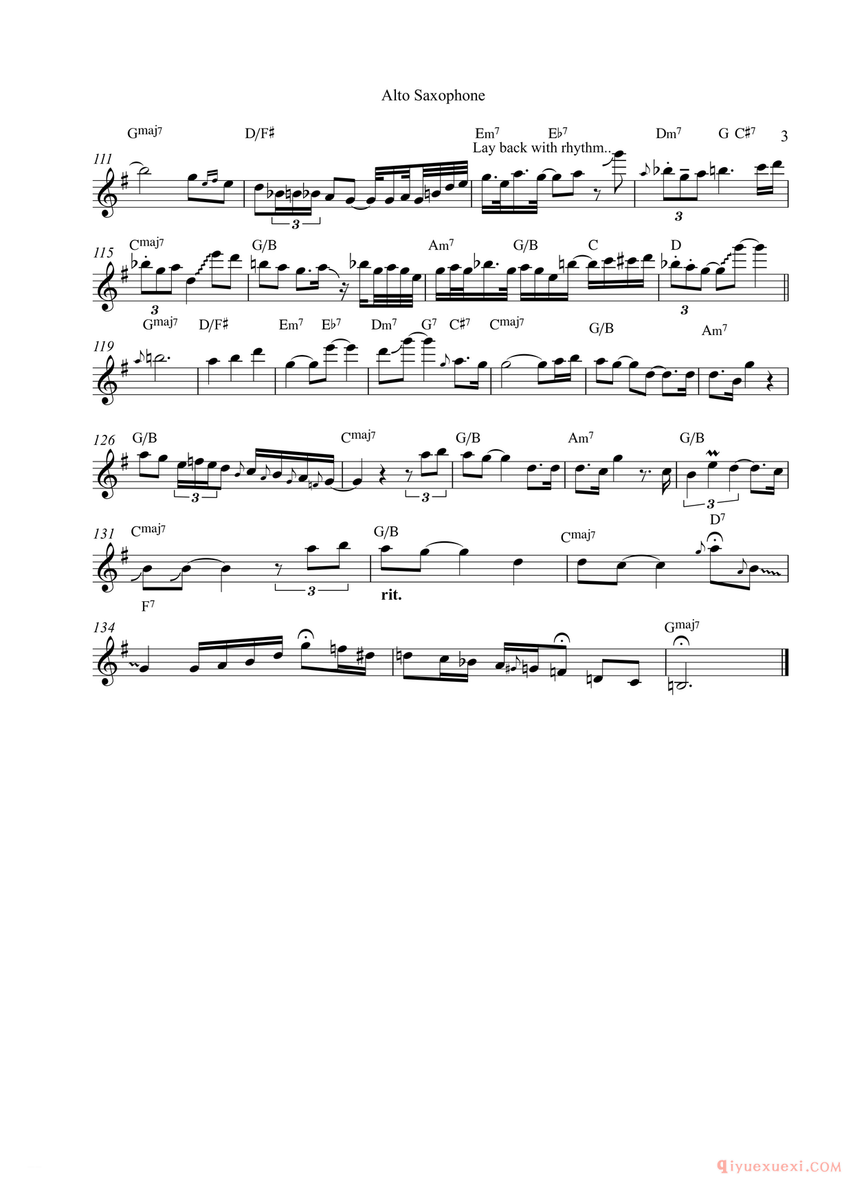 中音萨克斯[Thinking of You]