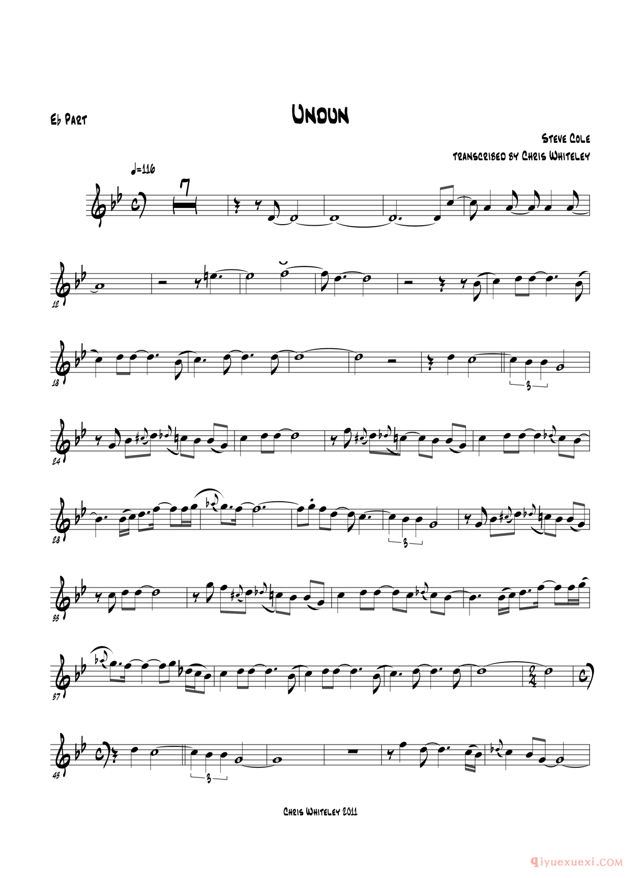萨克斯谱[Undun/Eb Tart]