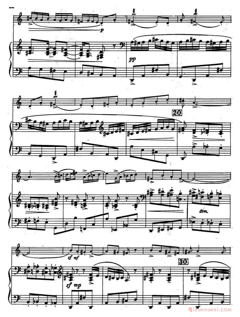 克莱斯顿《中音萨克斯管奏鸣曲》第三乐章(中萨+钢琴伴奏)