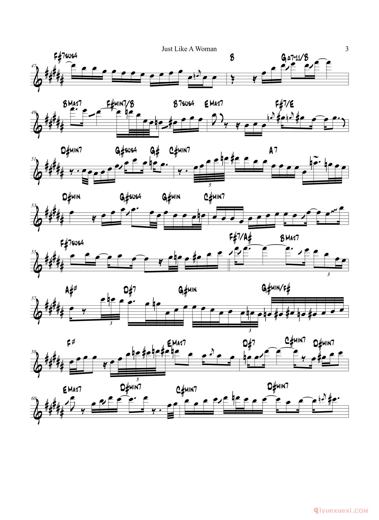 中音萨克斯[Just Like A Woman]