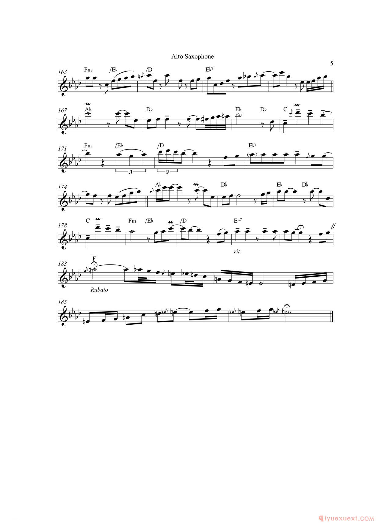 中音萨克斯[Nothing‘s Gonna Change My Love Fou Your]
