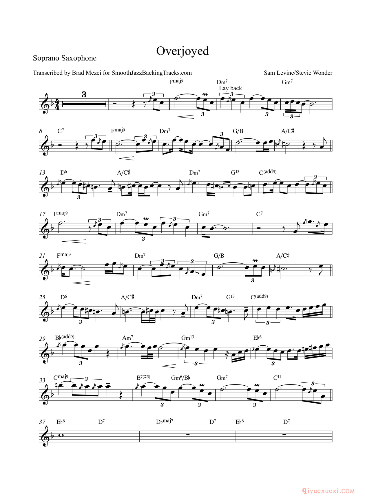 高音萨克斯[Overjoyed]