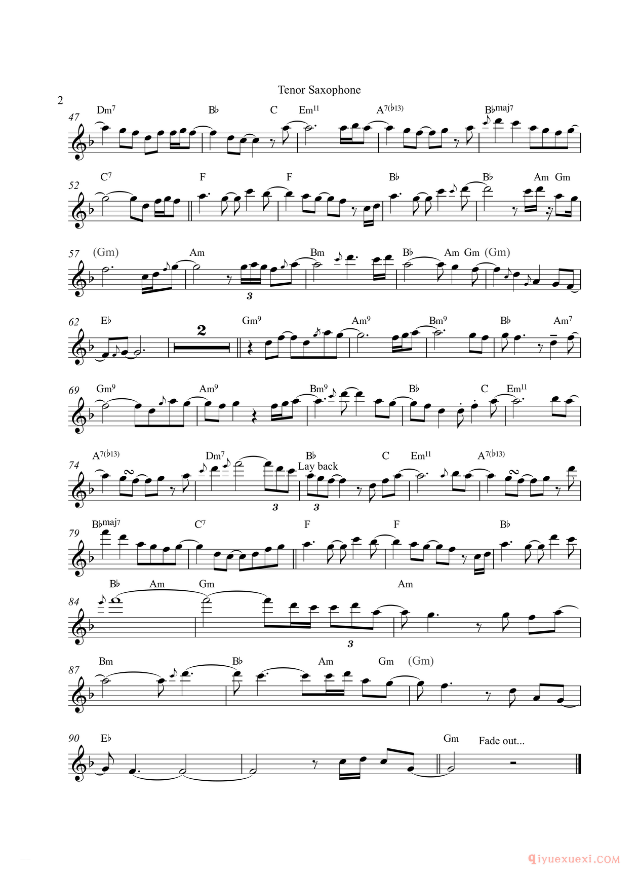 次中音萨克斯[One Last Kiss]