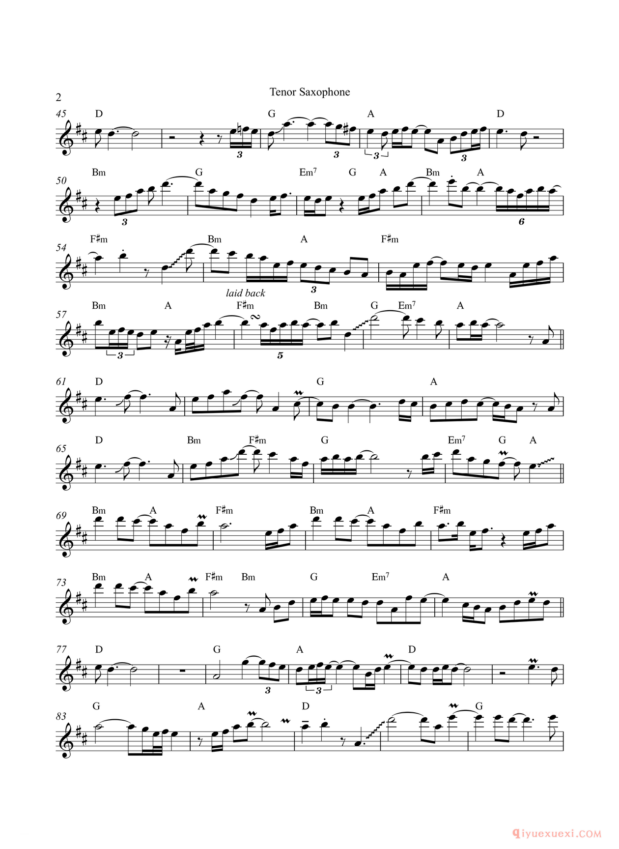 次中音萨克斯[Sweet Dreams]