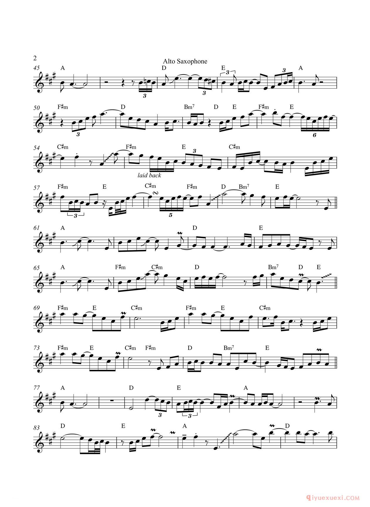 中音萨克斯[Sweet Dreams]