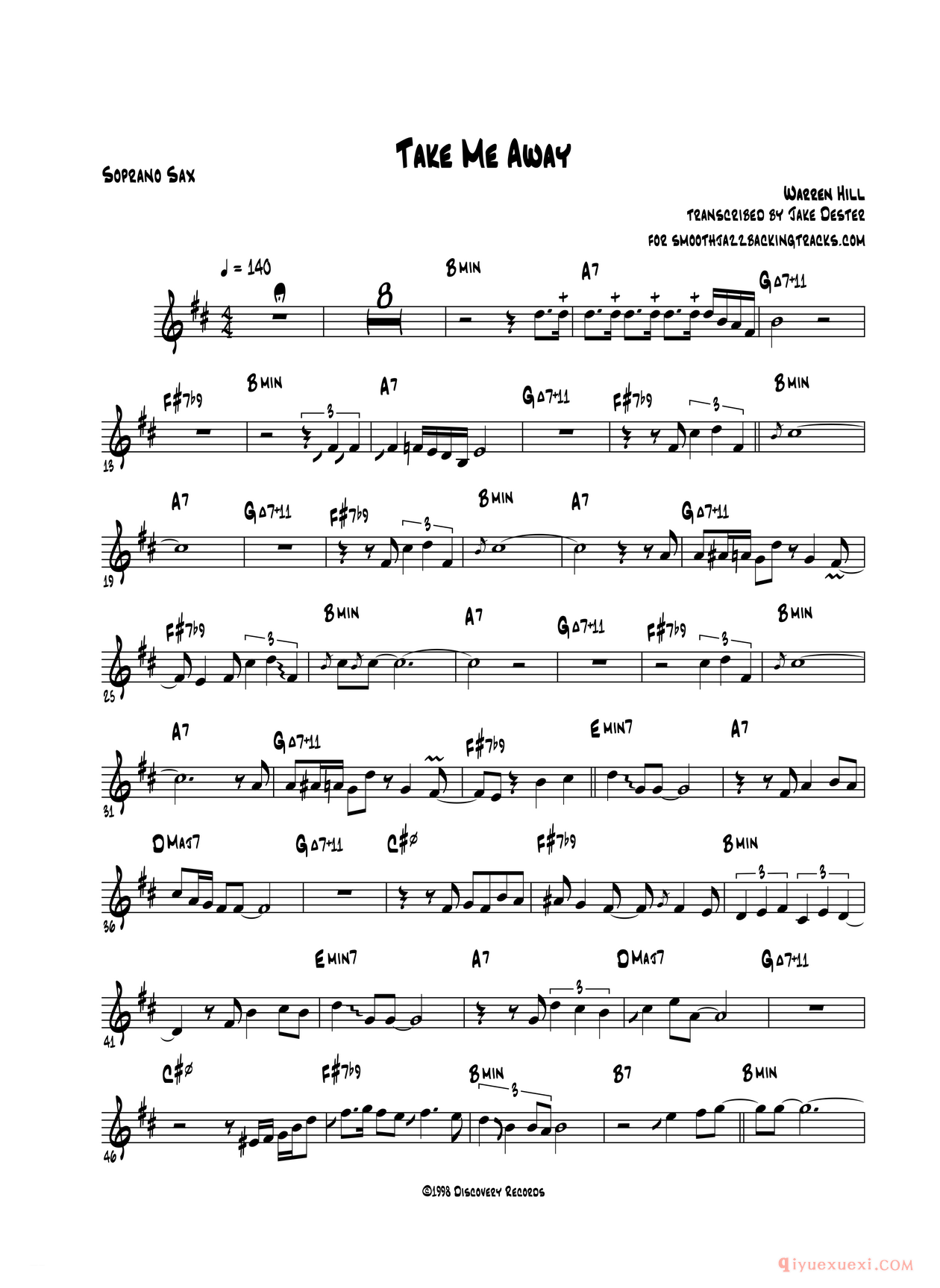 高音萨克斯[Take Me Away]