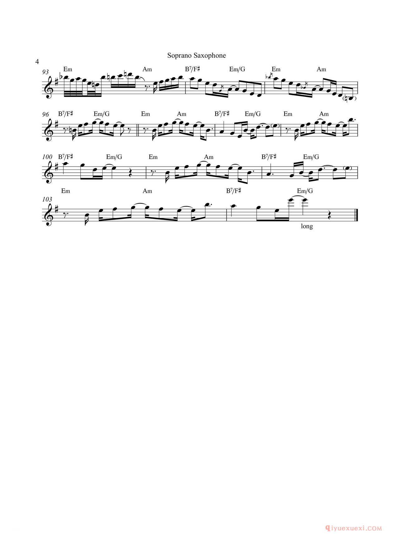高音萨克斯[Tequila Moon]