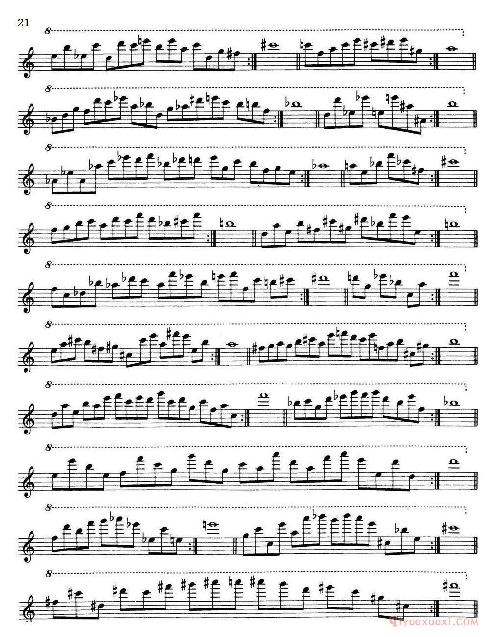 萨克斯大小调音阶练习[Top Tones For Sax/Methode]