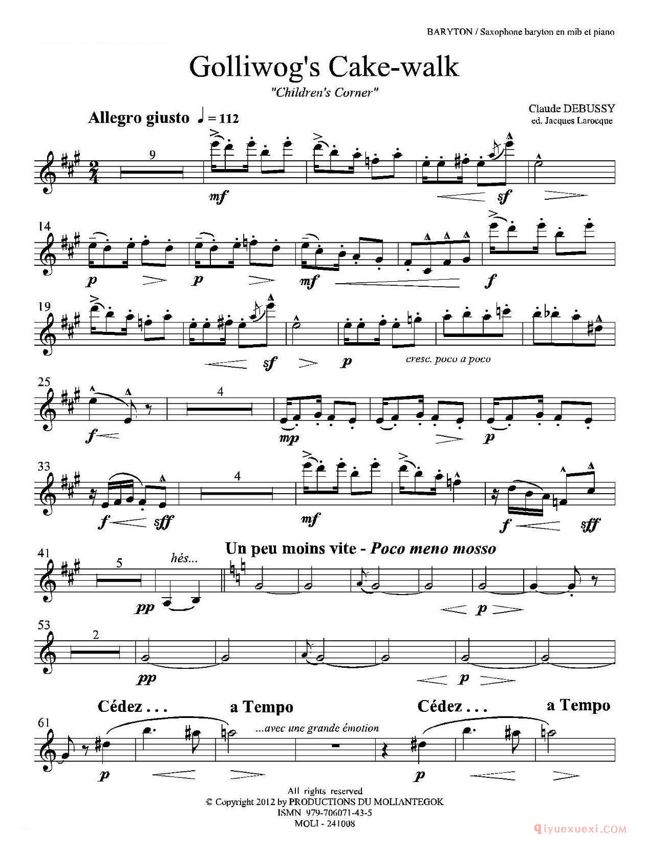 上低音萨克斯[木偶步态舞]五线谱