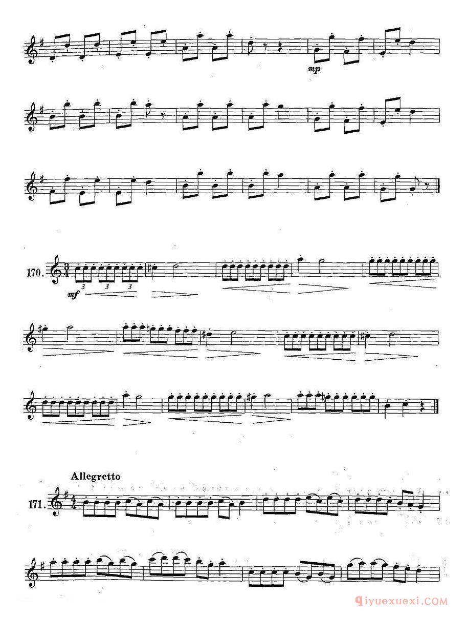 萨克斯练习曲谱[断音练习]