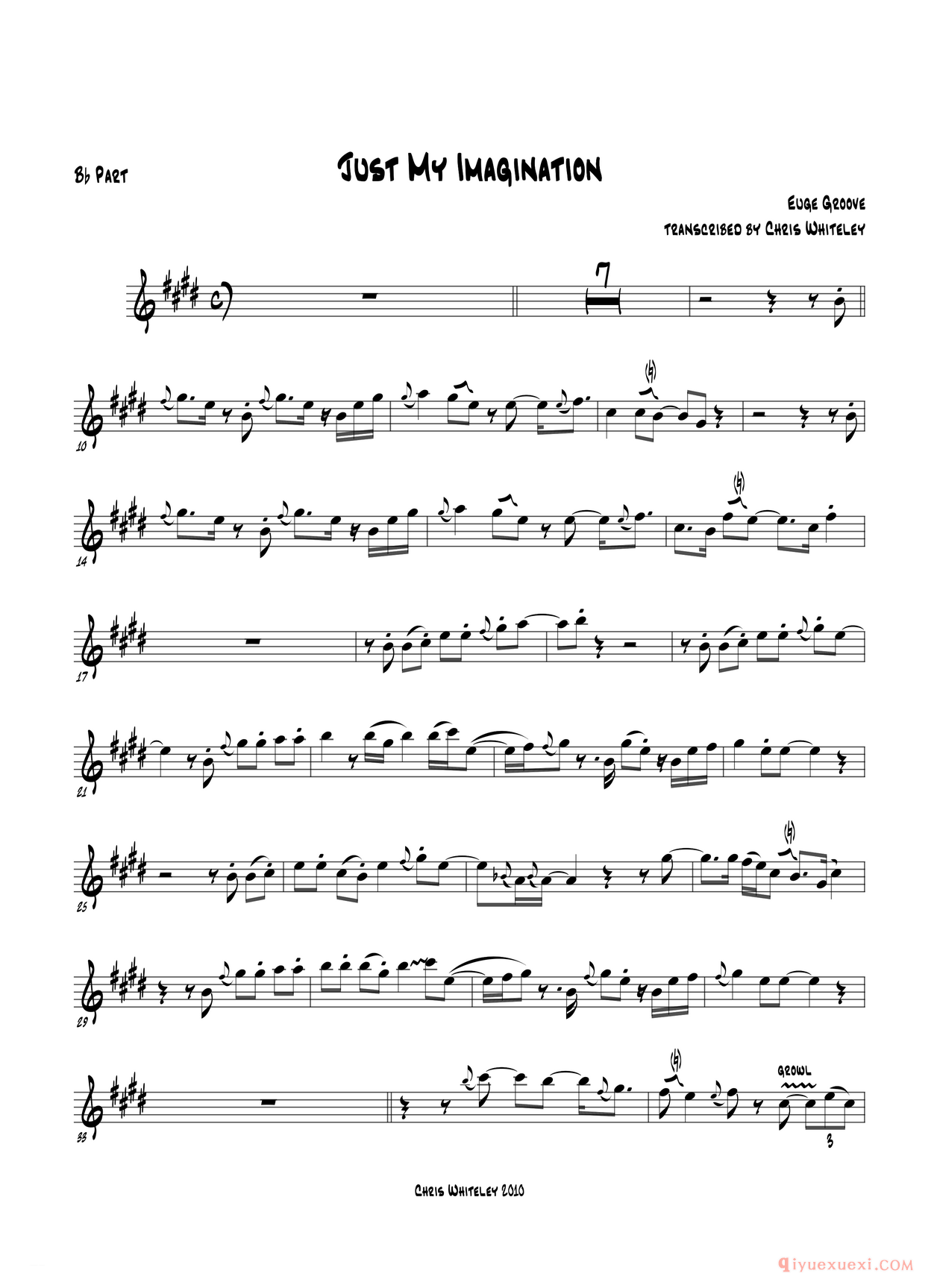 次中音萨克斯[Just My Imagination]
