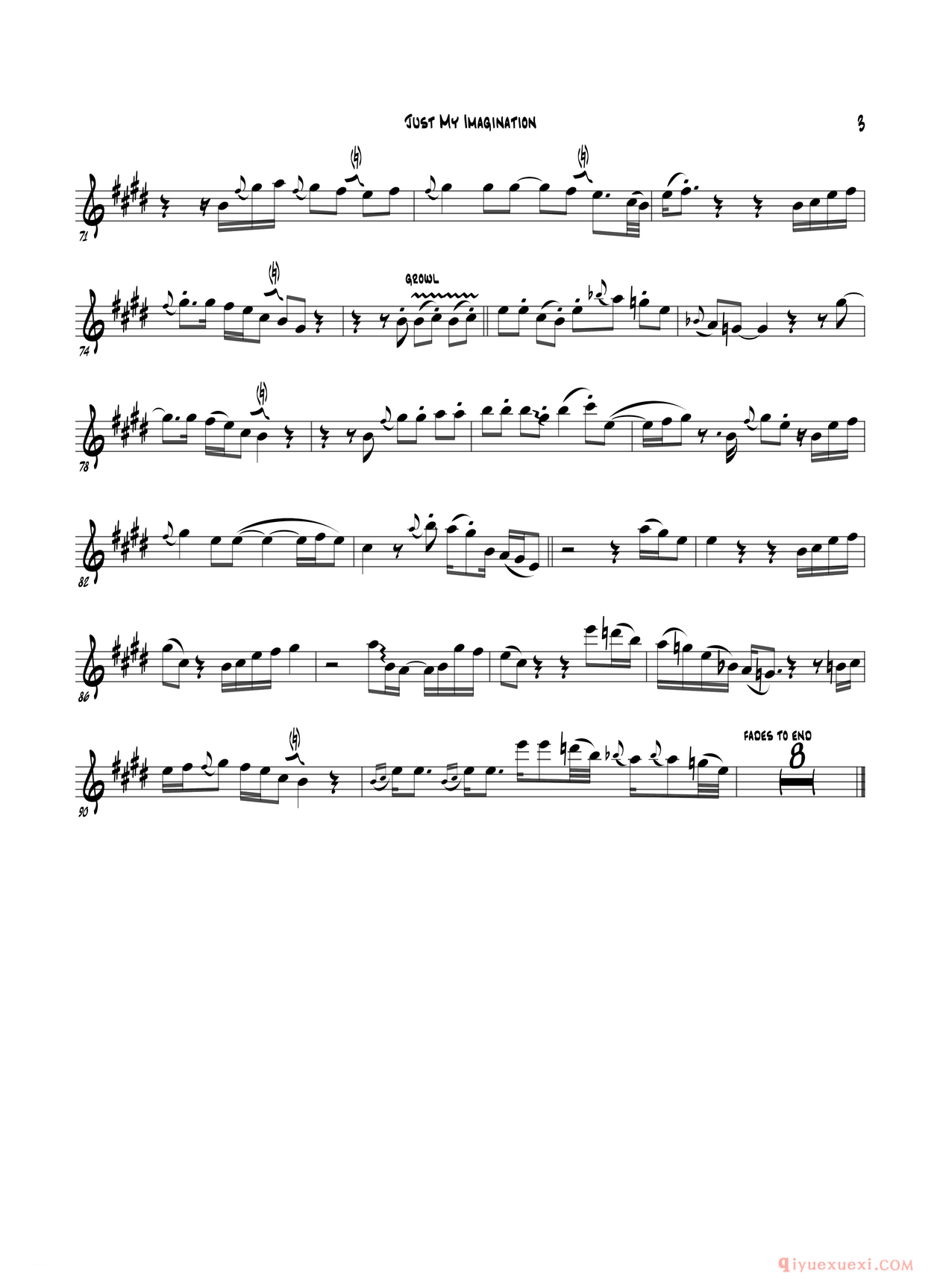 次中音萨克斯[Just My Imagination]