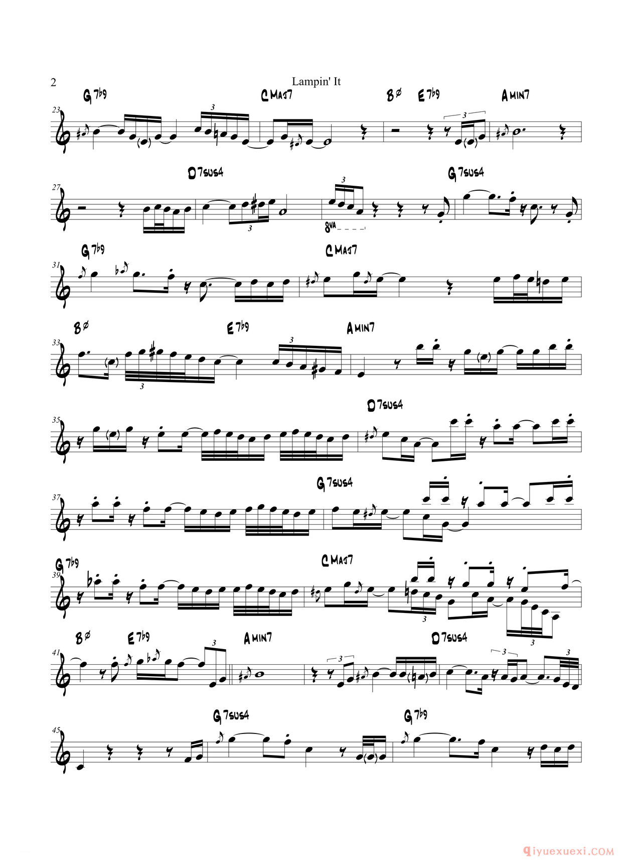 中音萨克斯[Lampin'It]