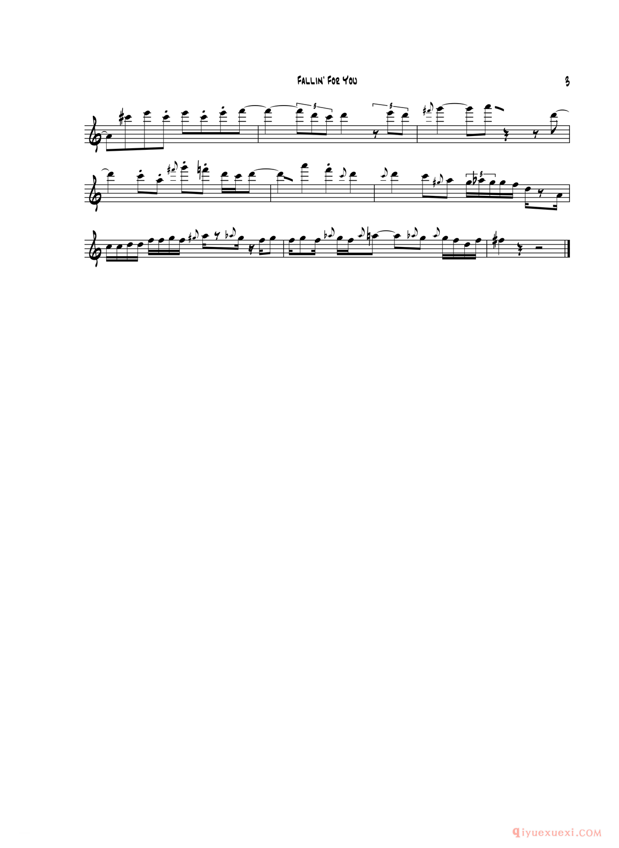 次中音萨克斯[Fallin For You]