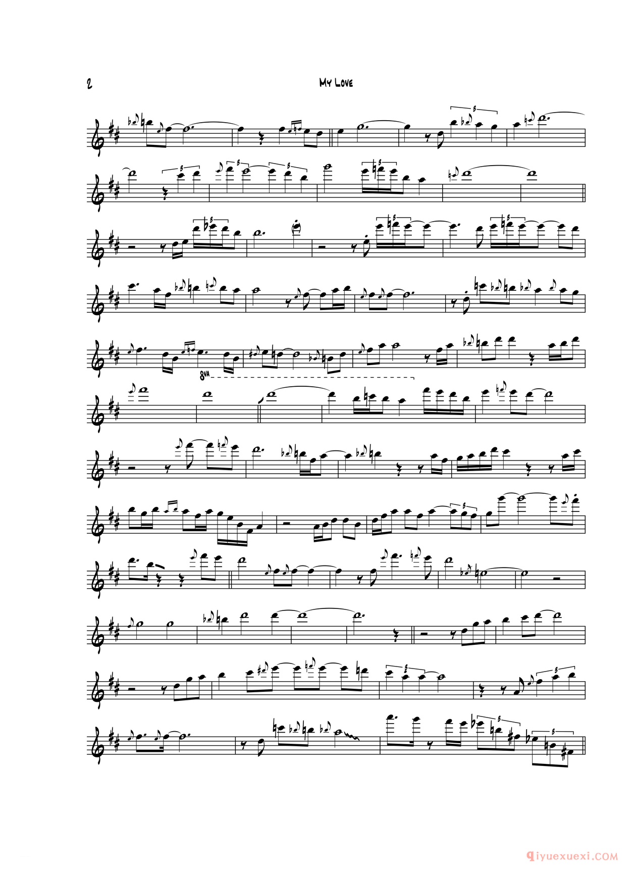 中音萨克斯[My Love]