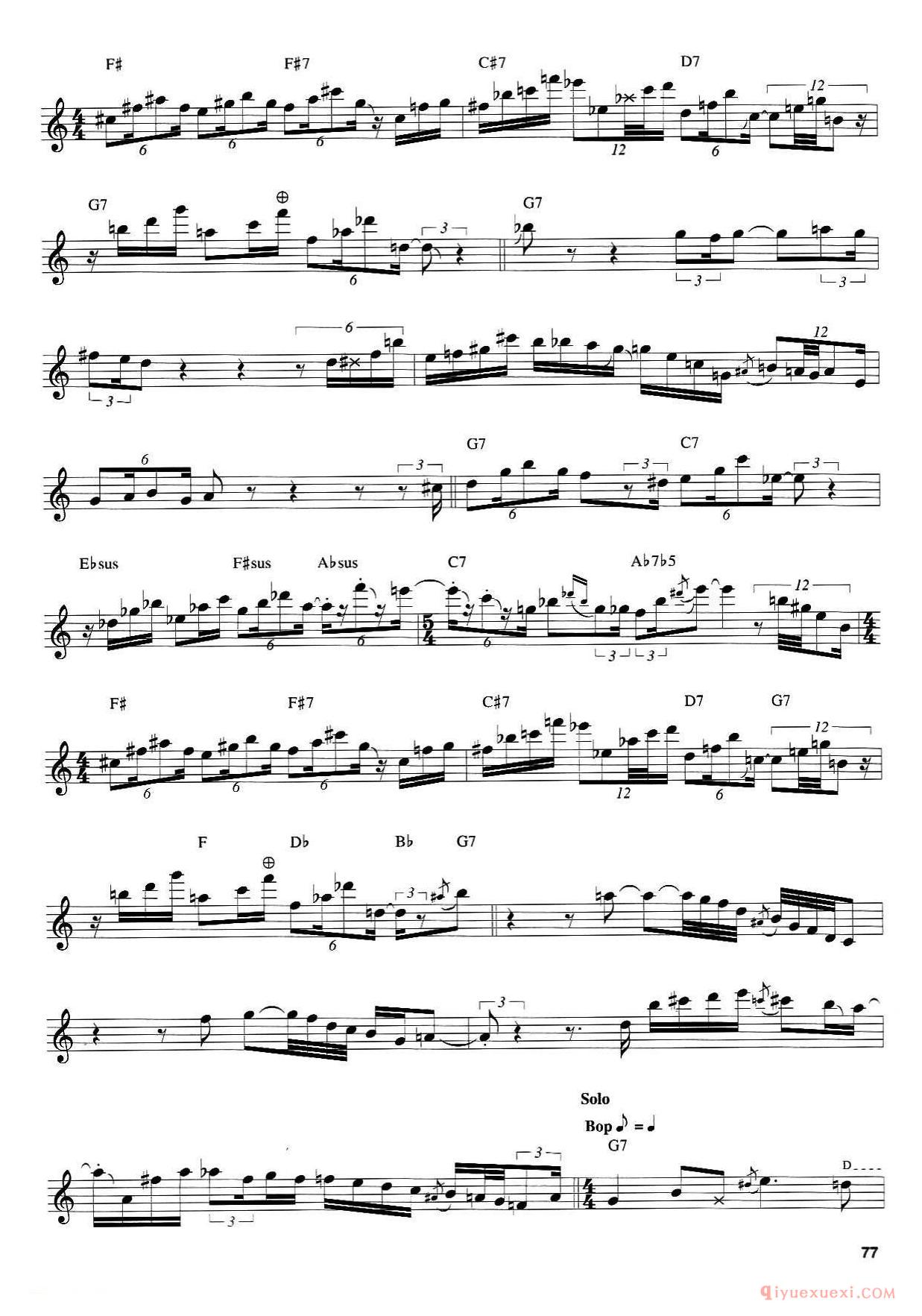 萨克斯谱[Madame Toulouse]
