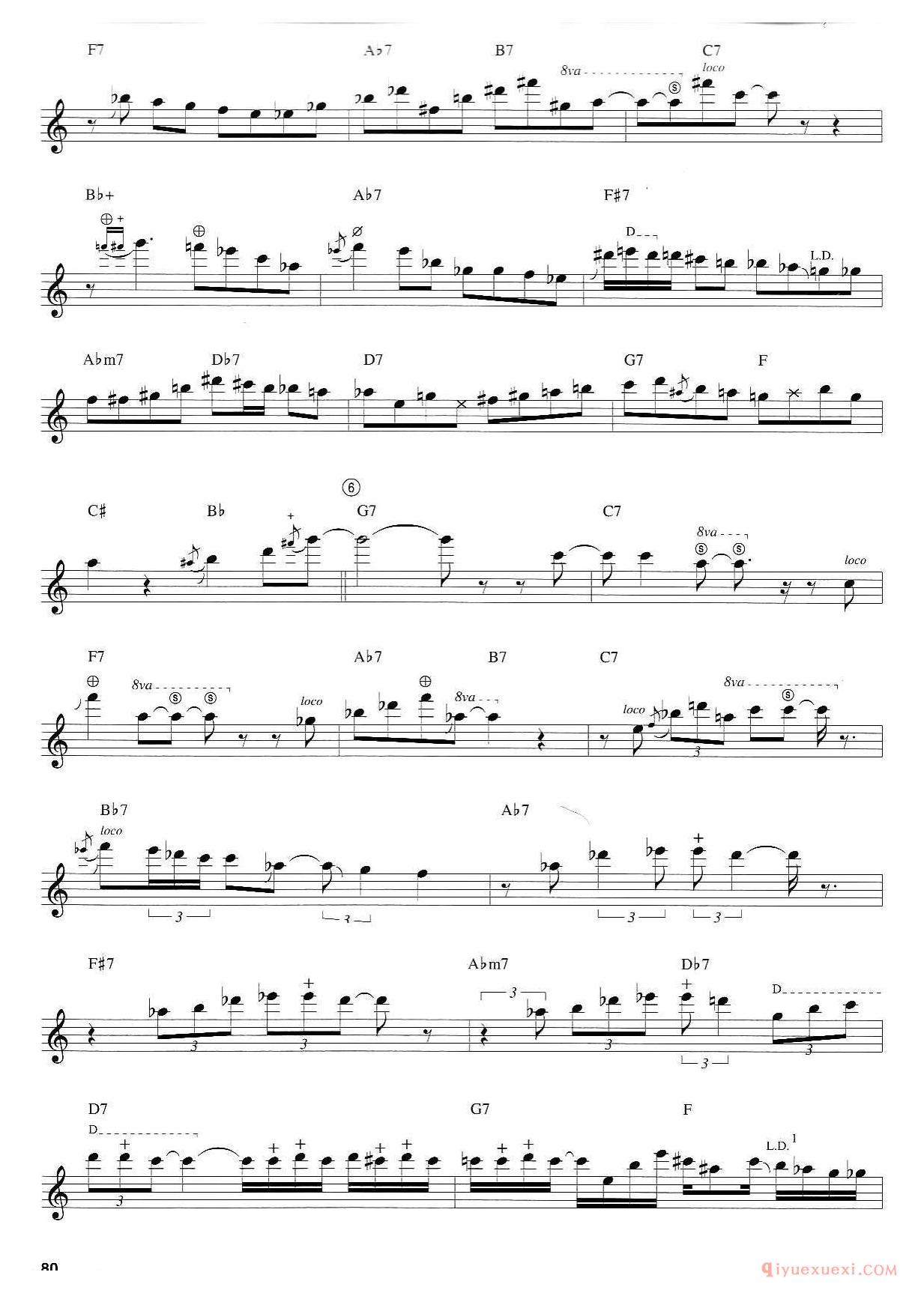 萨克斯谱[Madame Toulouse]
