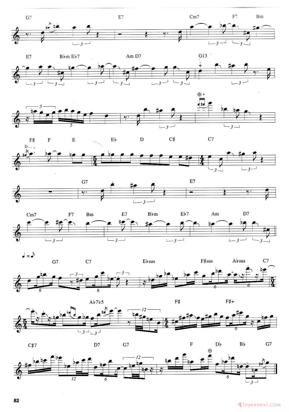 萨克斯谱[Madame Toulouse]