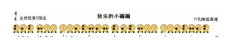 6孔陶笛谱子《小蹦蹦》