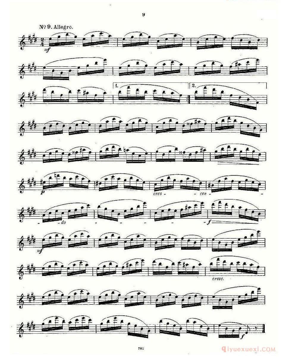 长笛谱子[18 kleine Studien.Op.41 ]五线谱