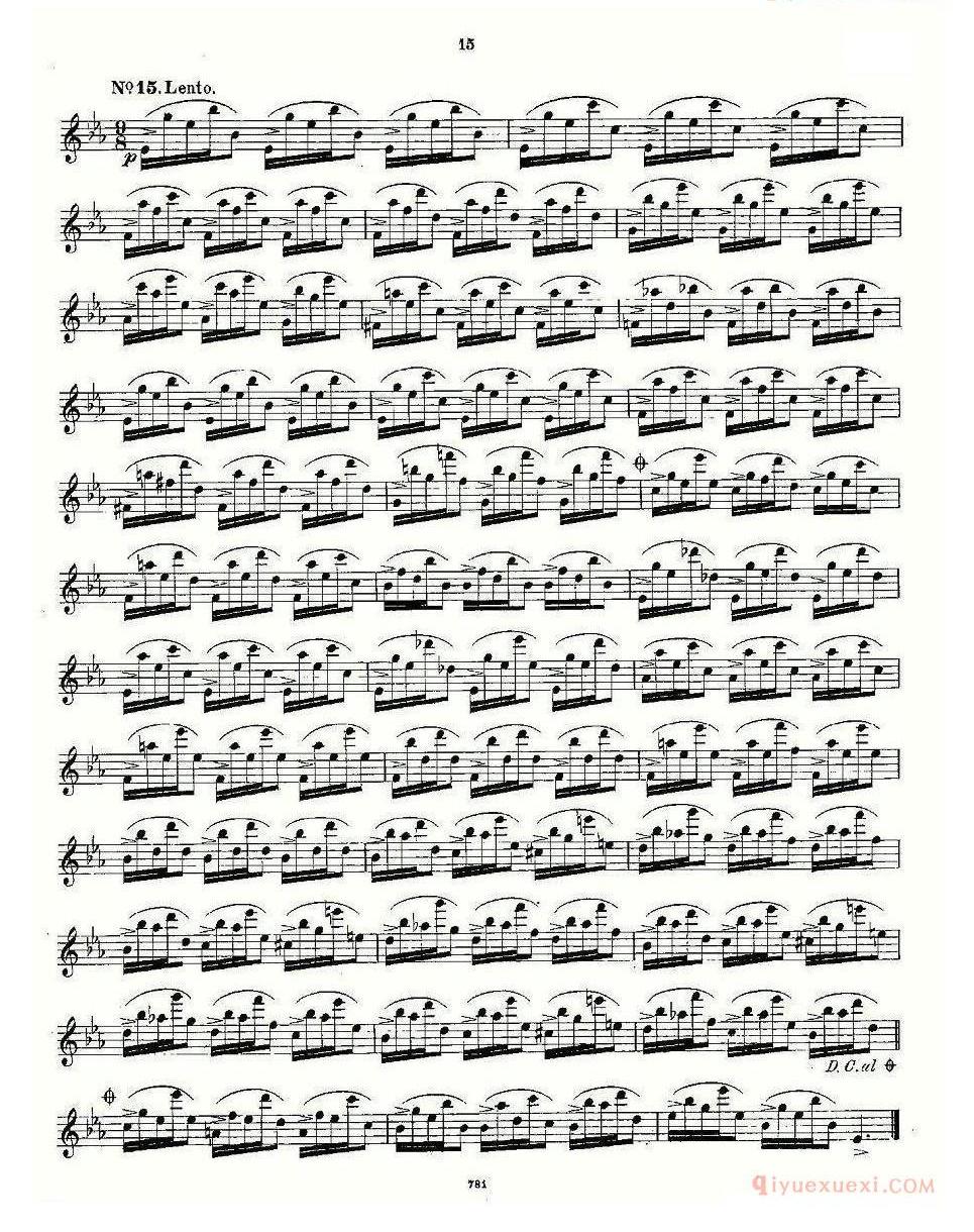 长笛谱子[18 kleine Studien.Op.41 ]五线谱