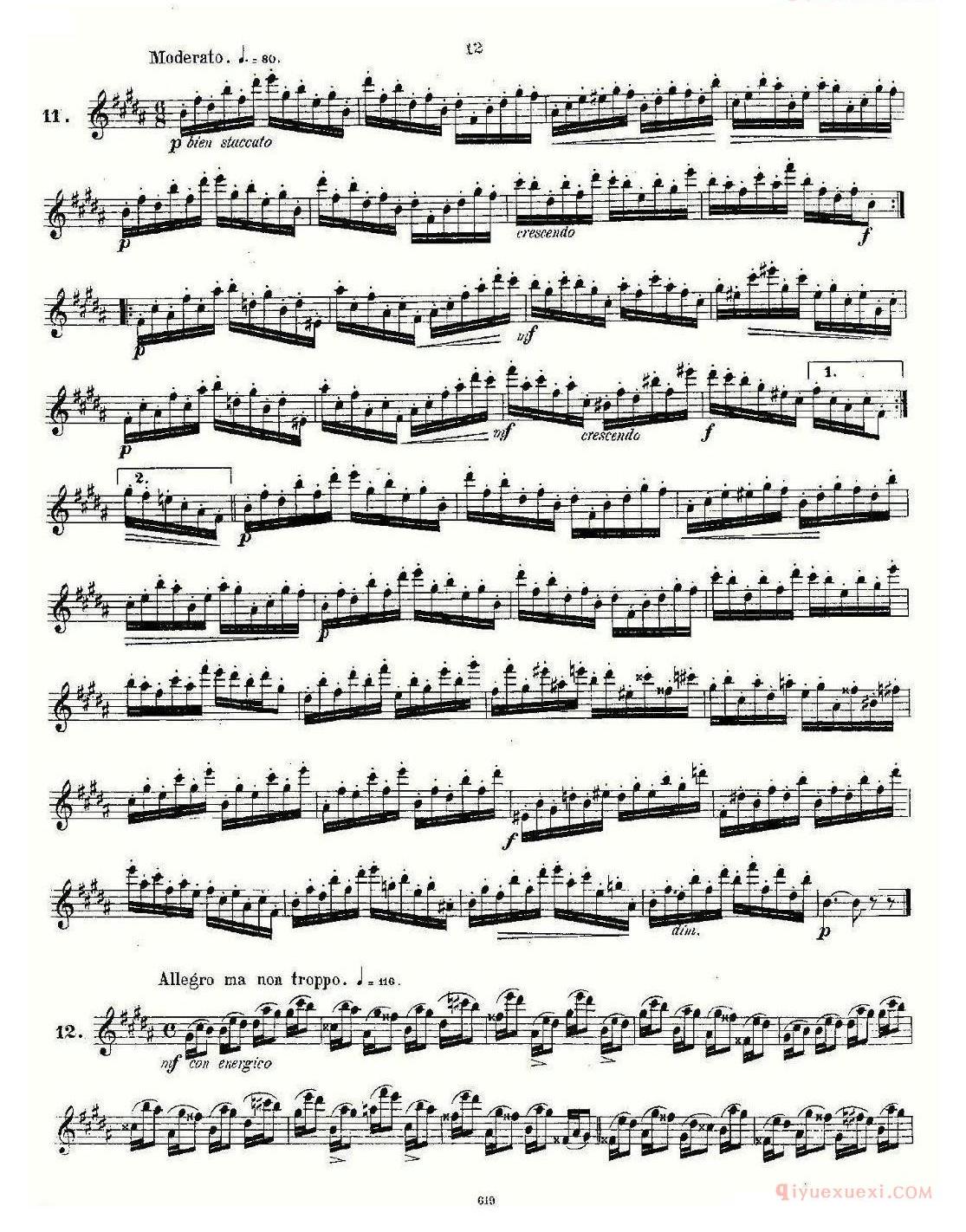 长笛谱网[Andersen etude op30/练习曲作品30号]五线谱