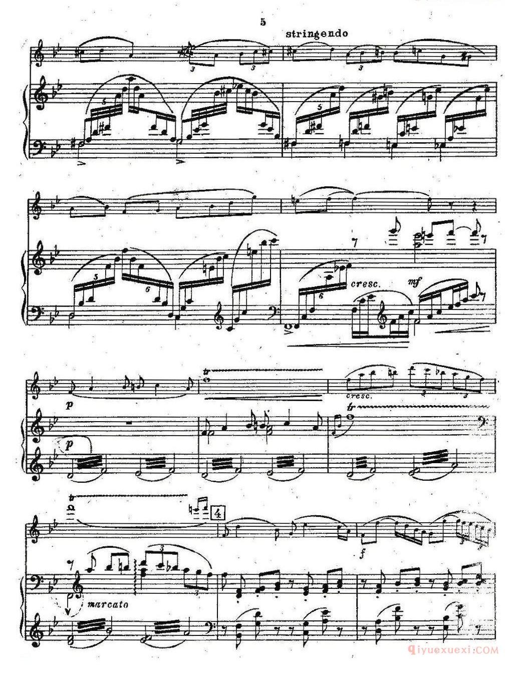 长笛谱网[Chaminade Flute Concertino/莎米纳德长笛协奏曲]五线谱