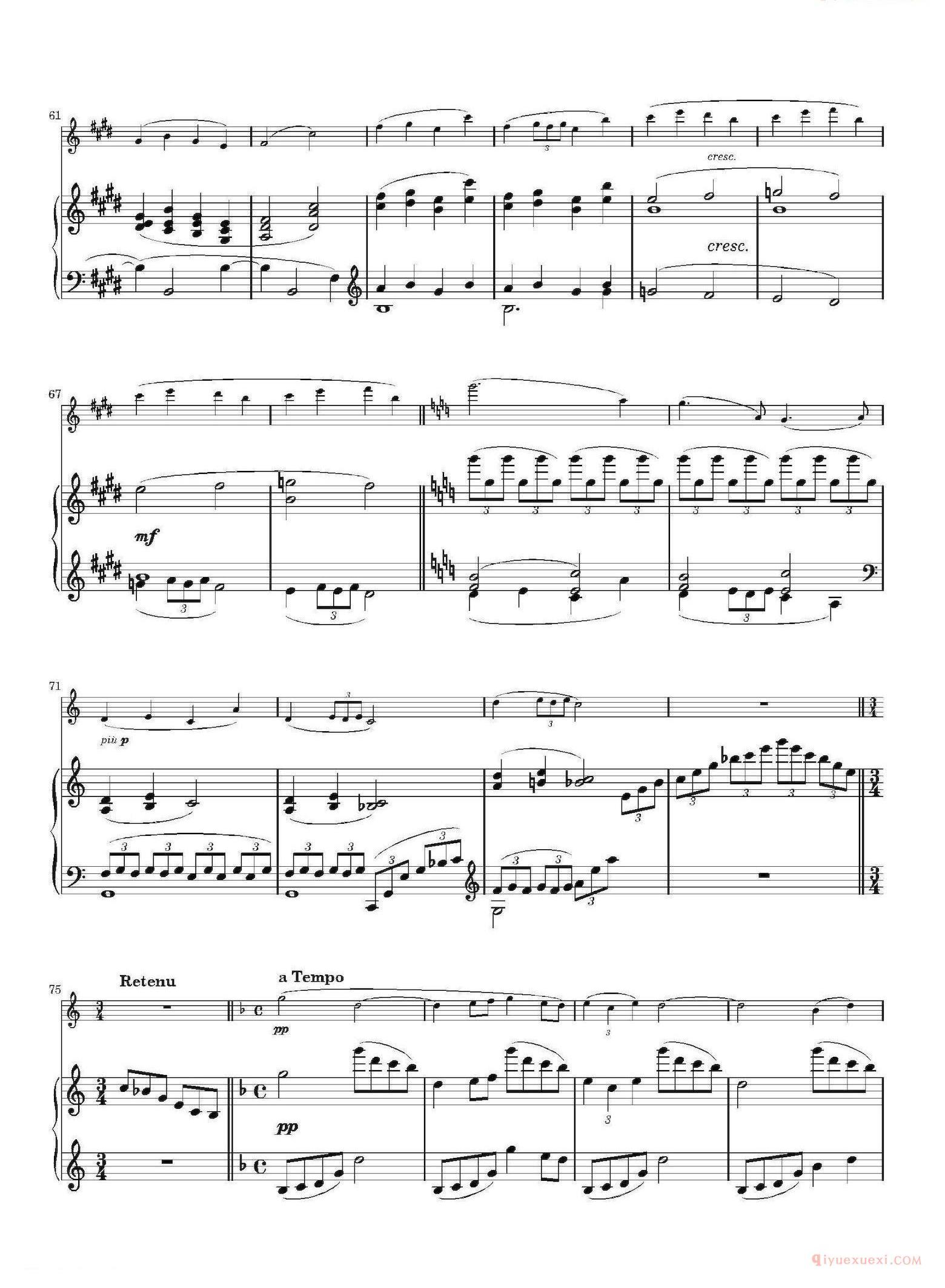 长笛谱网[Debussy Reverie/德彪西 幻想曲]五线谱