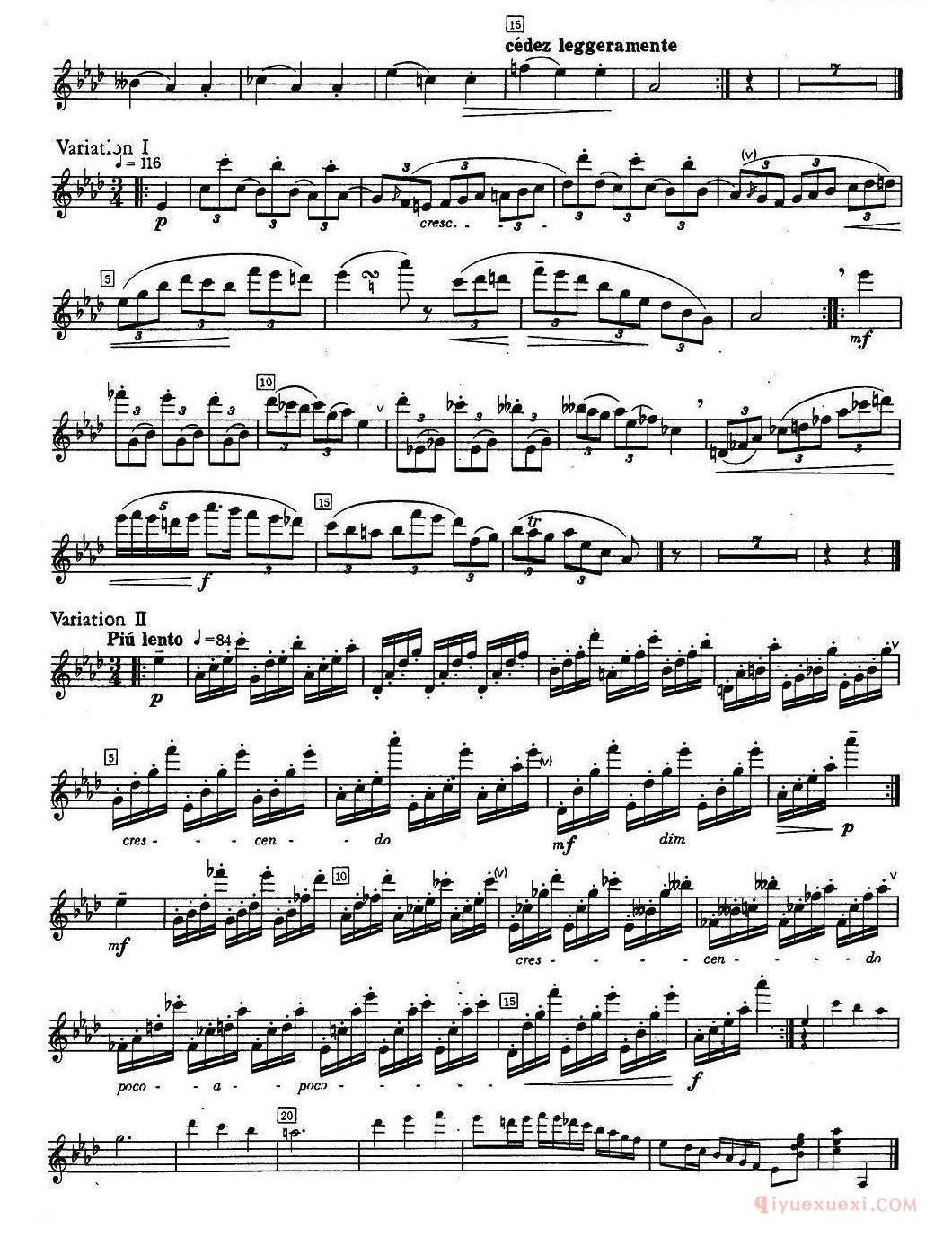 长笛乐谱[fantaisie sur un air de Schubert ]五线谱