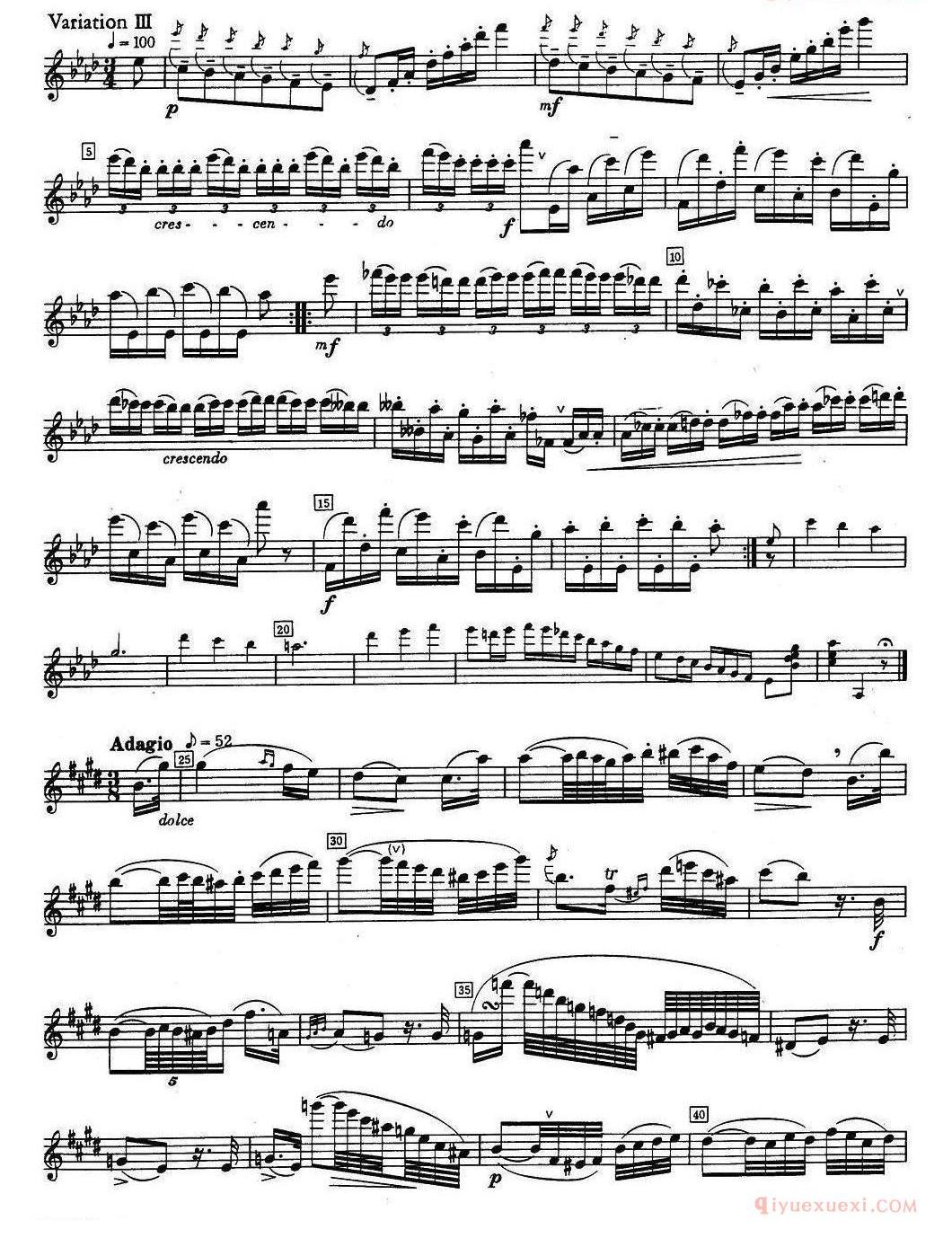 长笛乐谱[fantaisie sur un air de Schubert ]五线谱