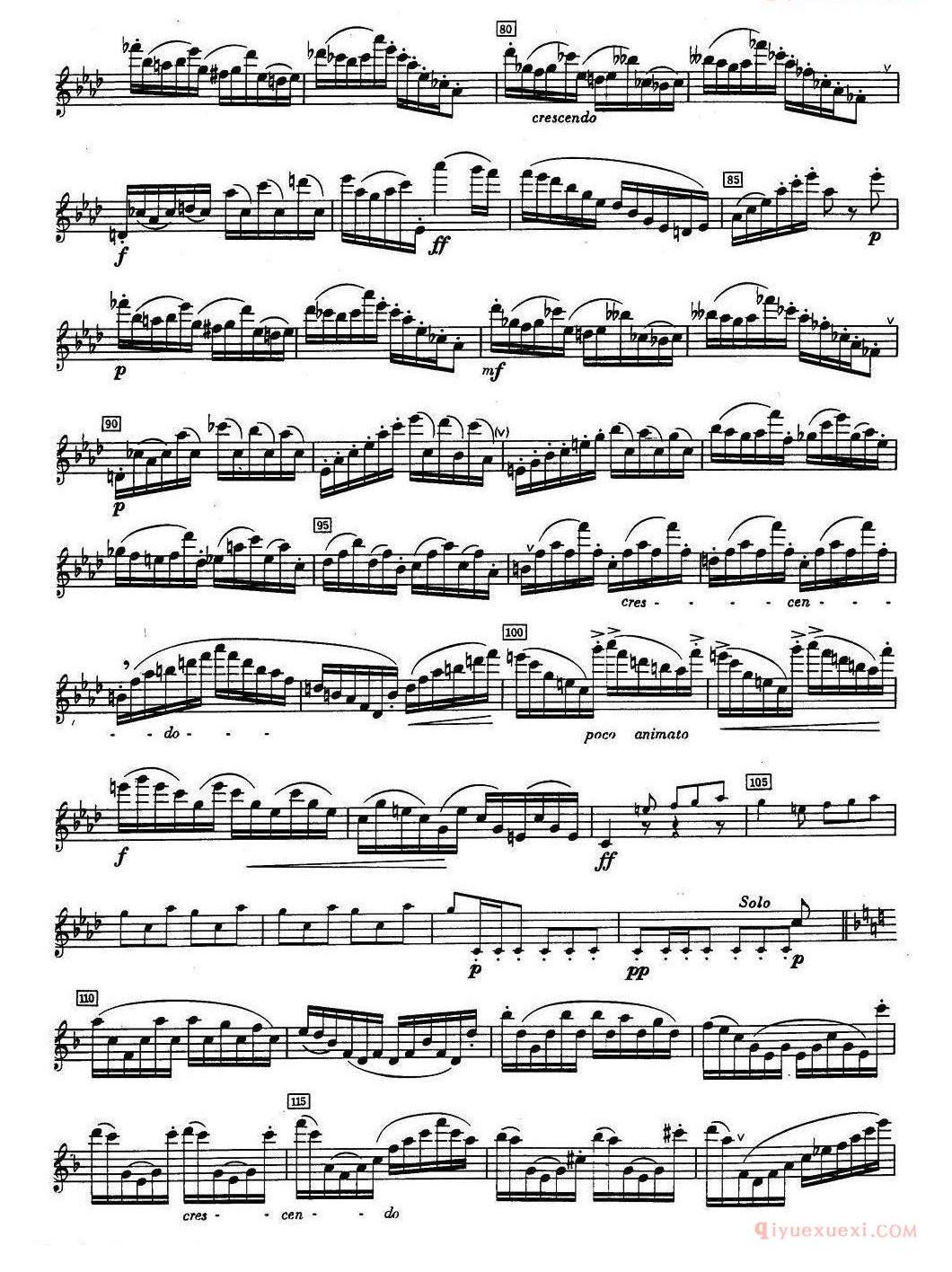 长笛乐谱[fantaisie sur un air de Schubert ]五线谱