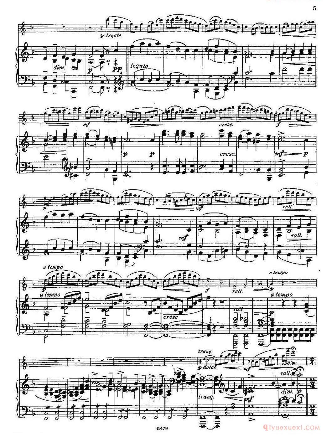 长笛乐谱[Fantaisies nationales. Danois./Op.59 No.1/长笛+钢琴伴奏]五线谱