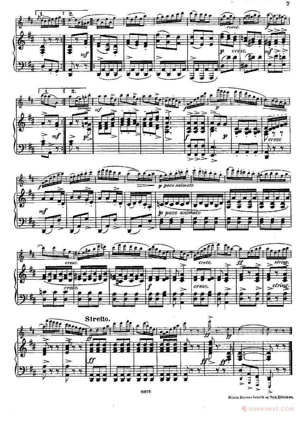 长笛乐谱[Fantaisies nationales. Danois./Op.59 No.1/长笛+钢琴伴奏]五线谱