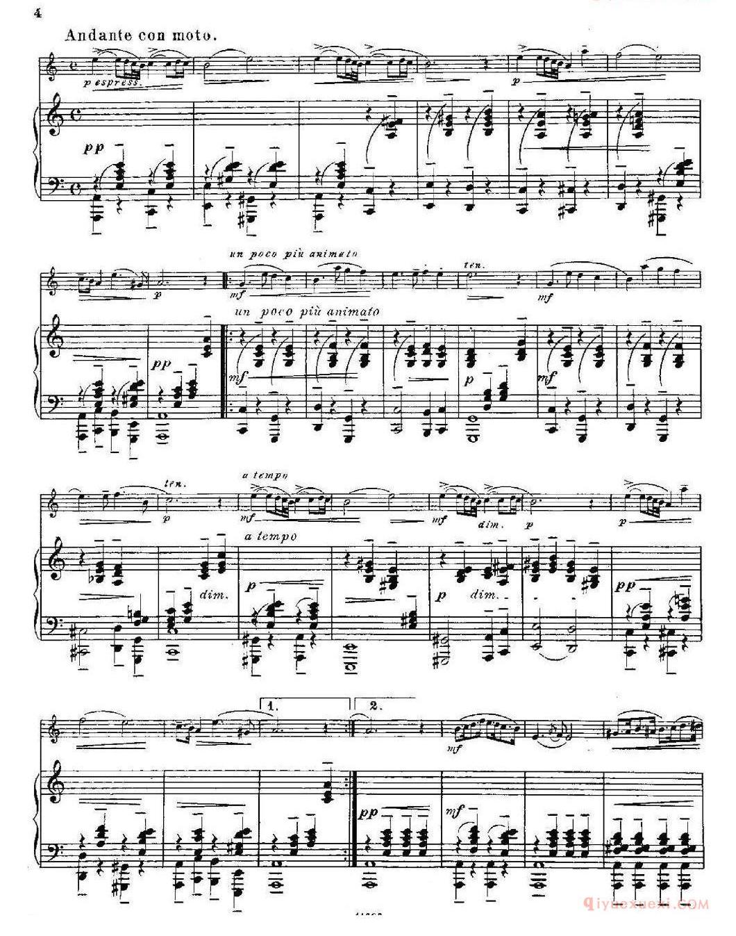 长笛乐谱[Fantaisies nationales. Hongrois/Op.59 No.6/长笛+钢琴伴奏]五线谱