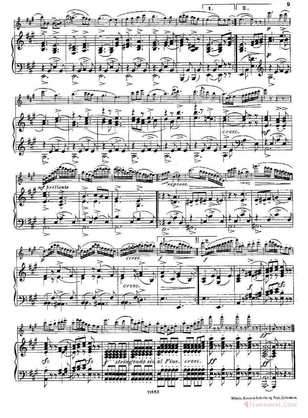 长笛乐谱[Fantaisies nationales. Italien/Op.59 No.5/长笛+钢琴伴奏]五线谱