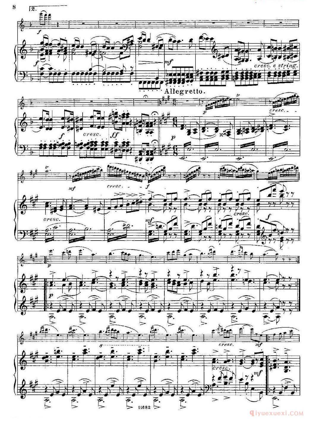 长笛乐谱[Fantaisies nationales. Italien/Op.59 No.5/长笛+钢琴伴奏]五线谱