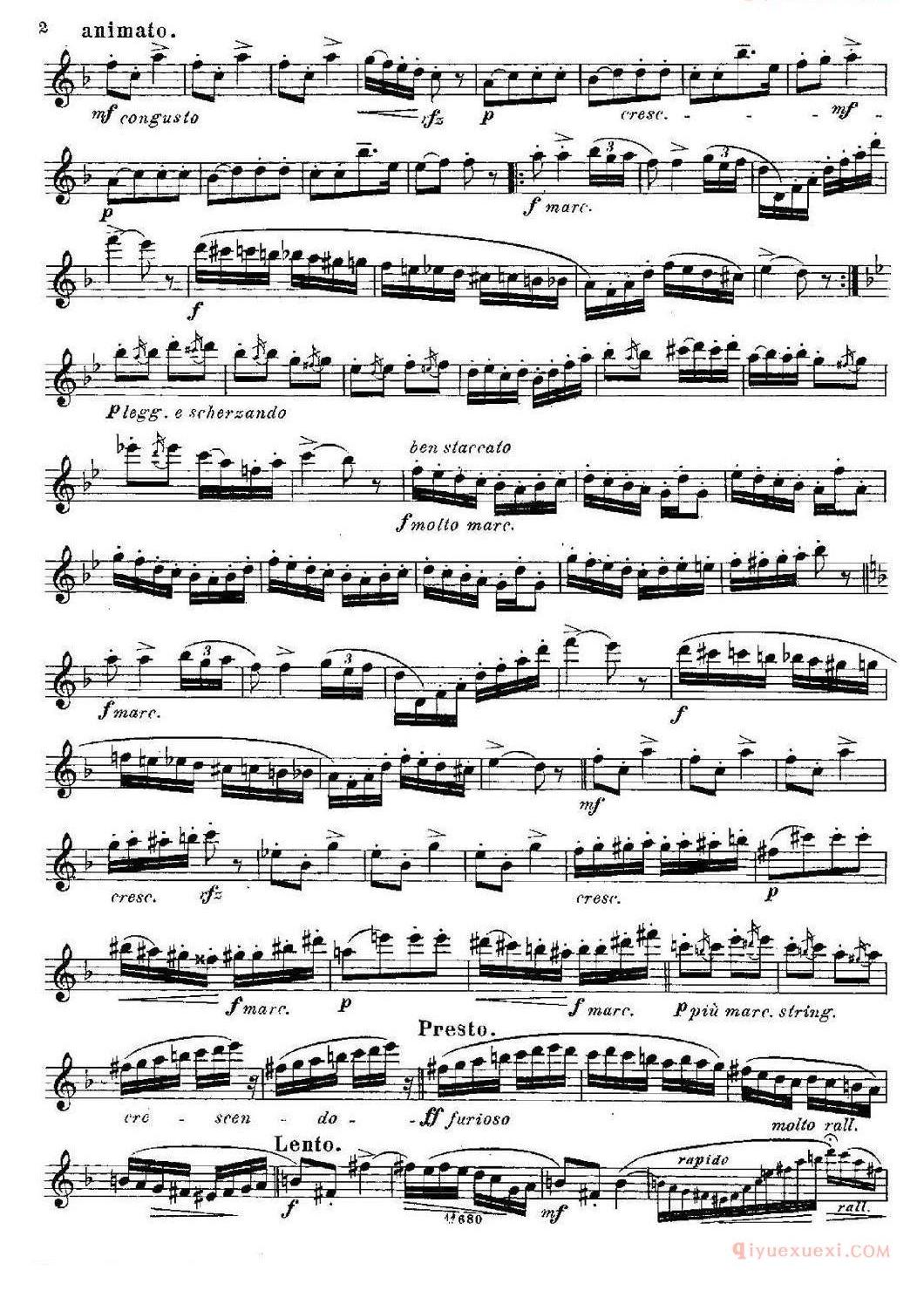 长笛乐谱[Fantaisies nationales. Russe/Op.59 No.3]五线谱