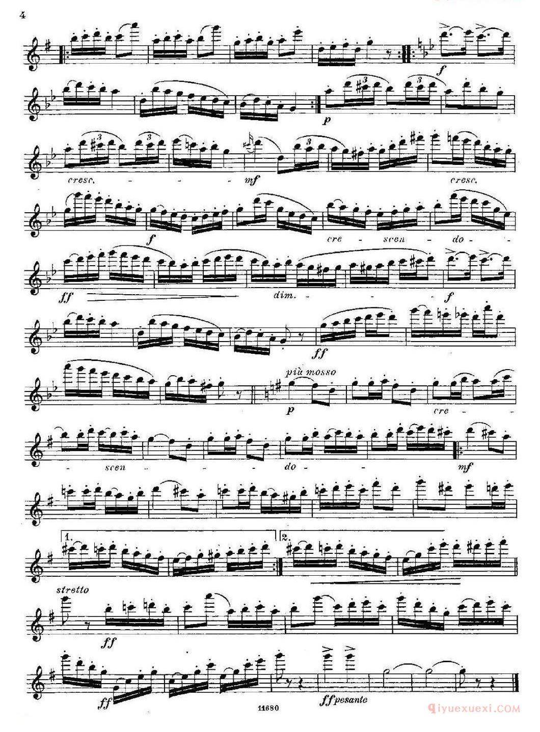 长笛乐谱[Fantaisies nationales. Russe/Op.59 No.3]五线谱