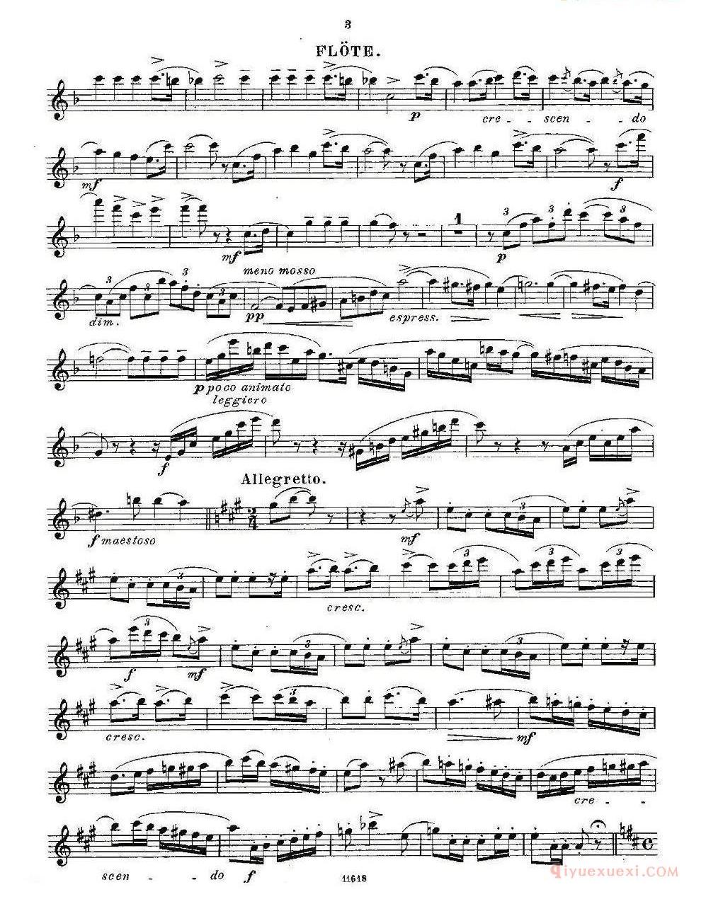 长笛乐谱[Opern-Transcriptionen.Op.45-3 ]五线谱