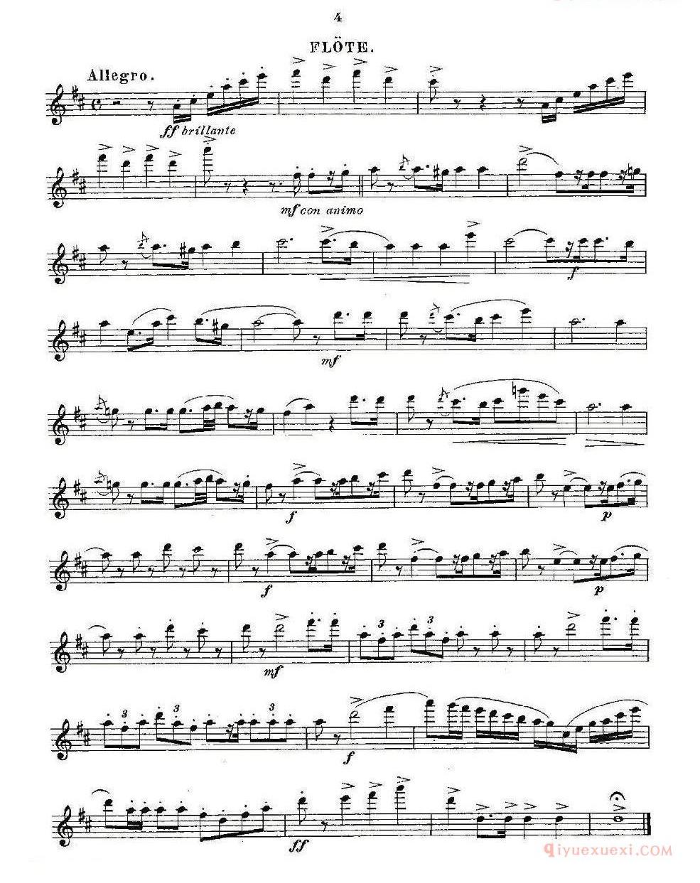 长笛乐谱[Opern-Transcriptionen.Op.45-3 ]五线谱